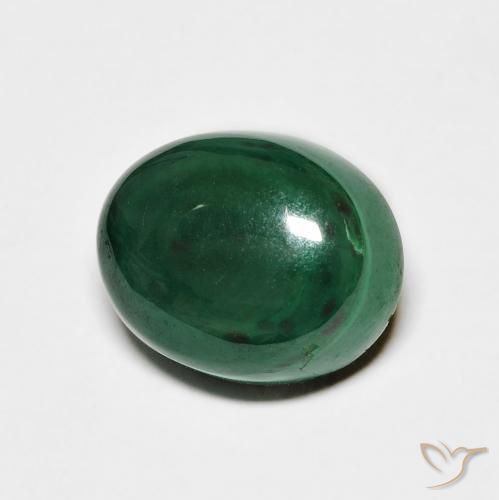 Malachite Vert moyen naturelle ovale, 9.37 ct, Opaque