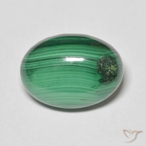 8.77ct Naturel Vert Malachite, ovale, Opaque