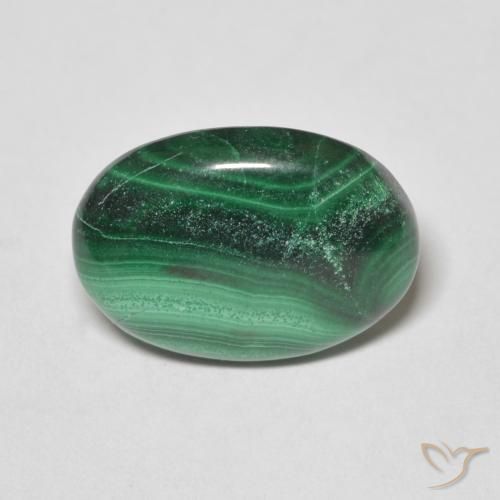 6.03ct Naturel Vert Malachite, ovale, Opaque