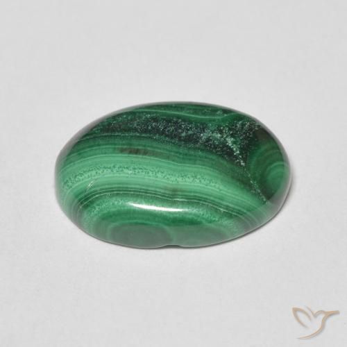 Malachite Vert naturelle ovale, 6.03 ct, Opaque