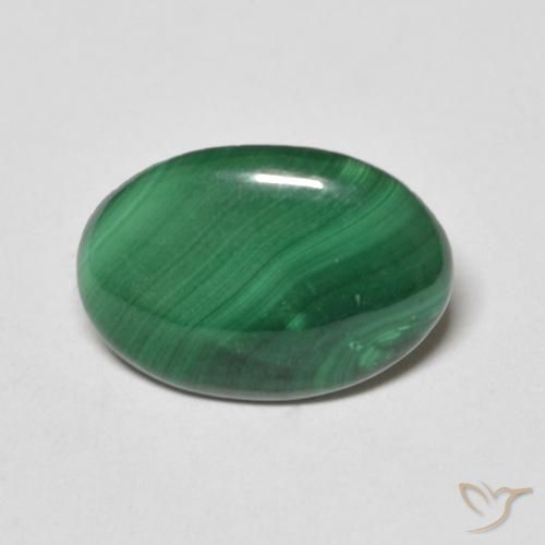3.67ct Naturel Vert Malachite, ovale, Opaque