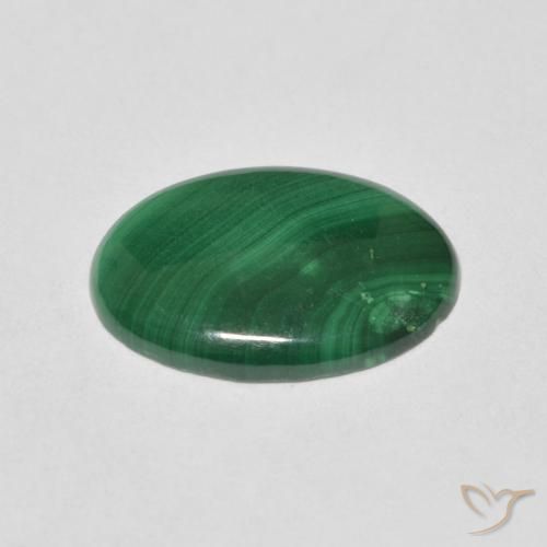 Malachite Vert naturelle ovale, 3.67 ct, Opaque