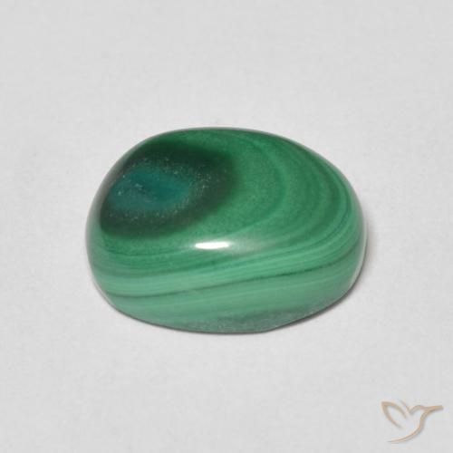 Malachite Vert naturelle ovale, 4.75 ct, Opaque