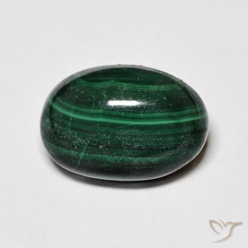 8.77ct Naturel Vert Malachite, ovale, Opaque