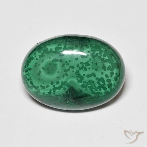 21.52ct Naturel Vert Malachite, ovale, Opaque