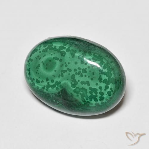 Malachite Vert naturelle ovale, 21.52 ct, Opaque