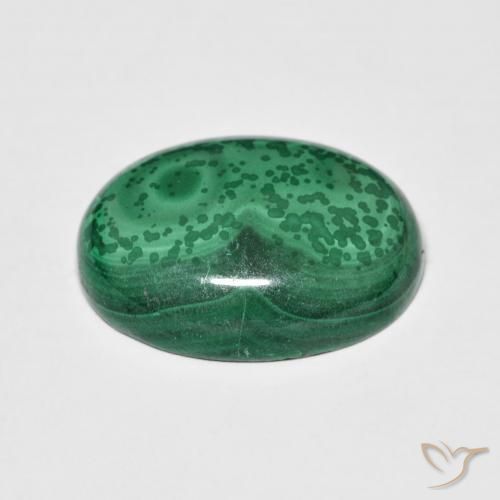 Malachite Vert naturelle ovale, 21.52 ct, Opaque