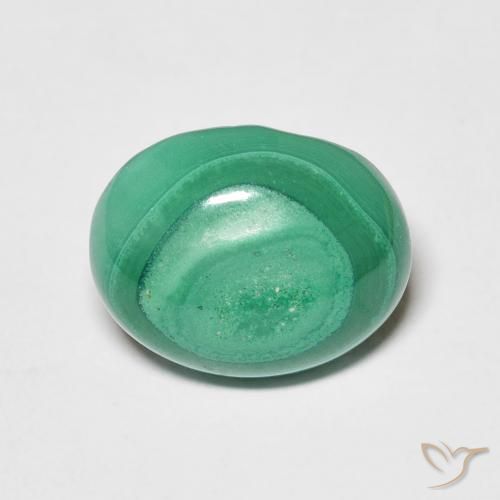 5.19ct Naturel Vert Malachite, ovale, Opaque