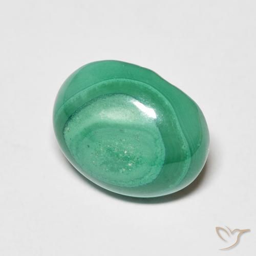 Malachite Vert naturelle ovale, 5.19 ct, Opaque