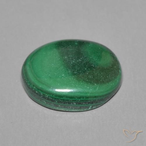 Malachite Vert naturelle ovale, 2.86 ct, Opaque