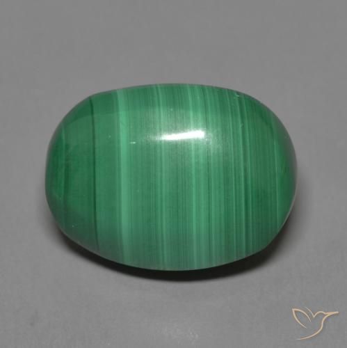 9.23ct Naturel Vert moyen Malachite, ovale, Opaque