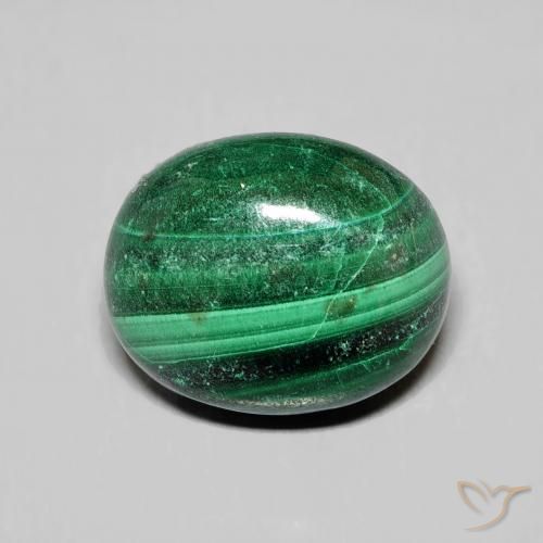 Malachite Vert naturelle ovale, 6.90 ct, Opaque