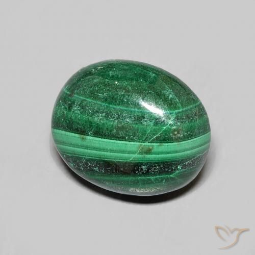 Malachite Vert naturelle ovale, 6.90 ct, Opaque