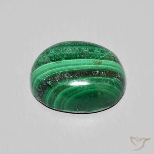 Malachite Vert naturelle ovale, 6.90 ct, Opaque
