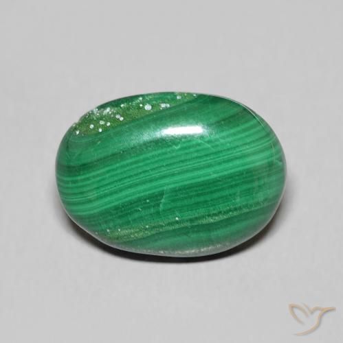 5.57ct Naturel Vert Malachite, ovale, Opaque