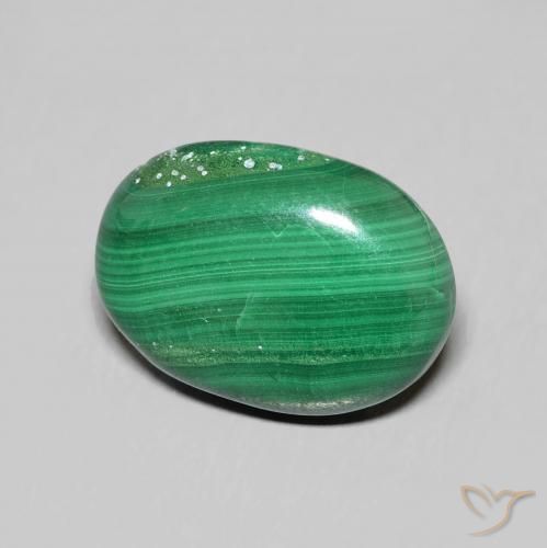 Malachite Vert naturelle ovale, 5.57 ct, Opaque