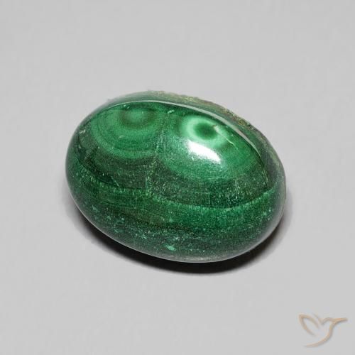 Malachite Vert naturelle ovale, 10.38 ct, Opaque