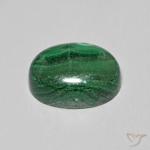 Malachite Vert naturelle ovale, 10.38 ct, Opaque