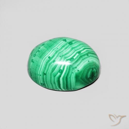 Malachite Vert naturelle ovale, 2.54 ct, Opaque