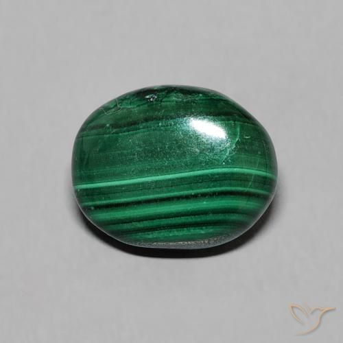 2.95ct Naturel Vert Malachite, ovale, Opaque