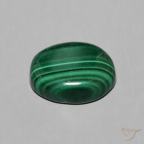 Malachite Vert naturelle ovale, 2.95 ct, Opaque