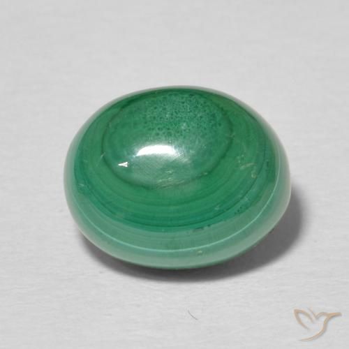 Malachite Vert moyen naturelle ovale, 3.02 ct, Opaque