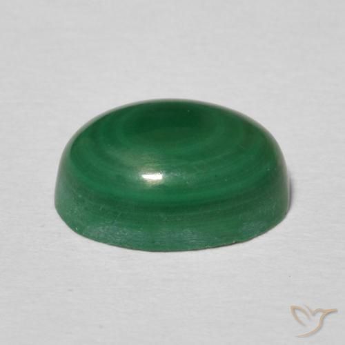 Malachite Vert moyen naturelle ovale, 2.93 ct, Opaque