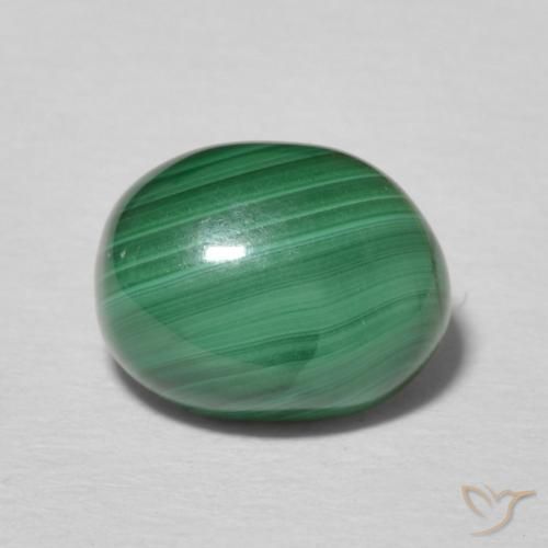 2.77ct Naturel Vert multicolore Malachite, ovale, Opaque