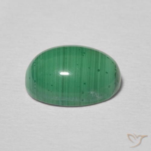 Malachite Vert moyen naturelle ovale, 2.38 ct, Opaque