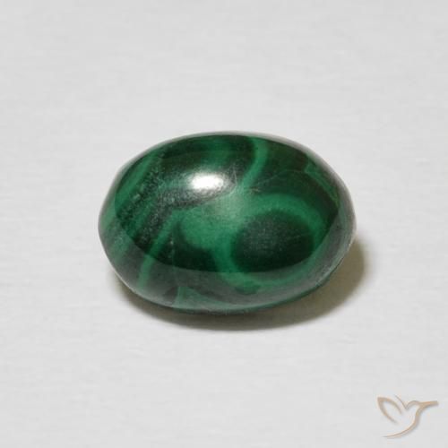 2.60ct Naturel Vert foncé Malachite, ovale, Opaque
