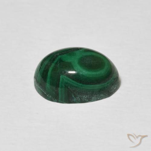 Malachite Vert foncé naturelle ovale, 2.60 ct, Opaque