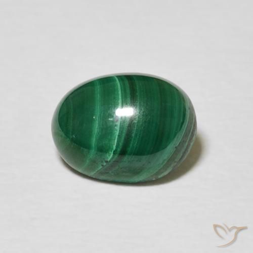 2.59ct Naturel Vert moyen Malachite, ovale, Opaque