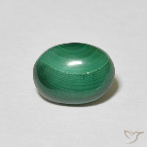 2.75ct Naturel Vert moyen Malachite, ovale, Opaque