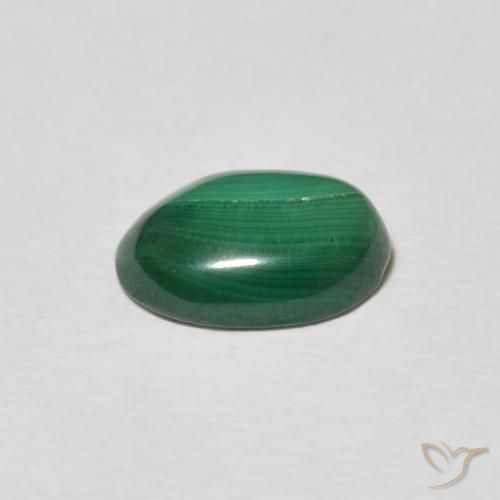 Malachite Vert moyen naturelle ovale, 2.75 ct, Opaque