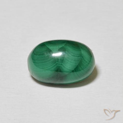 3.76ct Naturel Vert multicolore Malachite, ovale, Opaque