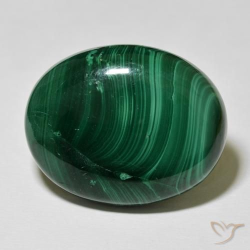 52.50ct Naturel Vert multicolore Malachite, ovale, Opaque