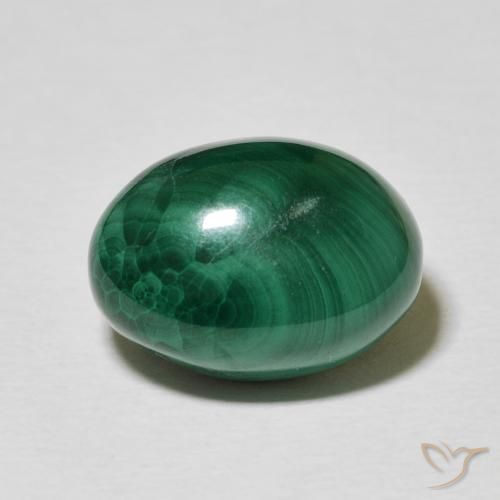 10.19ct Naturel Vert multicolore Malachite, ovale, Opaque
