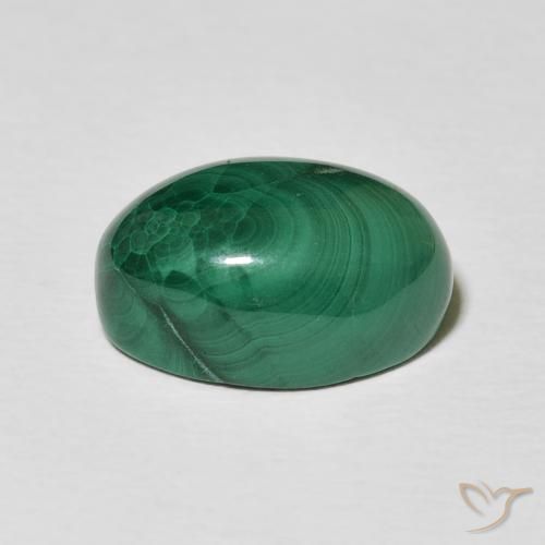 Malachite Vert multicolore naturelle ovale, 10.19 ct, Opaque