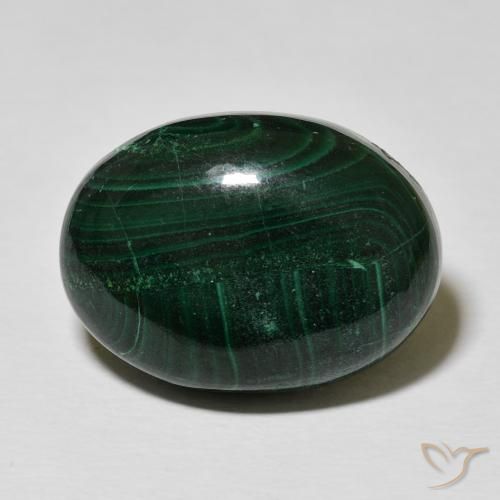29.26ct Naturel Vert multicolore Malachite, ovale, Opaque