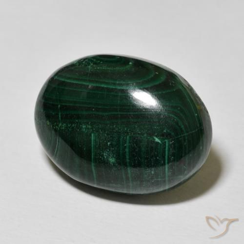 Malachite Vert multicolore naturelle ovale, 29.26 ct, Opaque