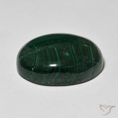 Malachite Vert multicolore naturelle ovale, 29.26 ct, Opaque