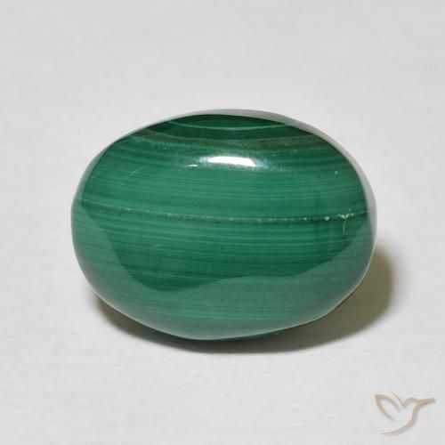 8.00ct Naturel Vert multicolore Malachite, ovale, Opaque