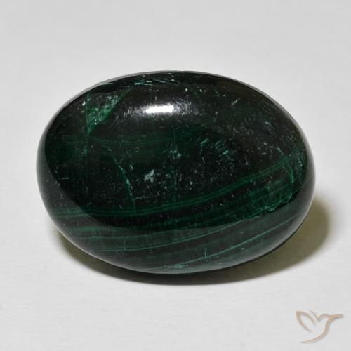 27.90ct Naturel Vert multicolore Malachite, ovale, Opaque