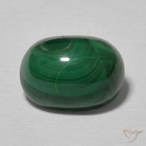 3.51ct Naturel Vert multicolore Malachite, ovale, Opaque