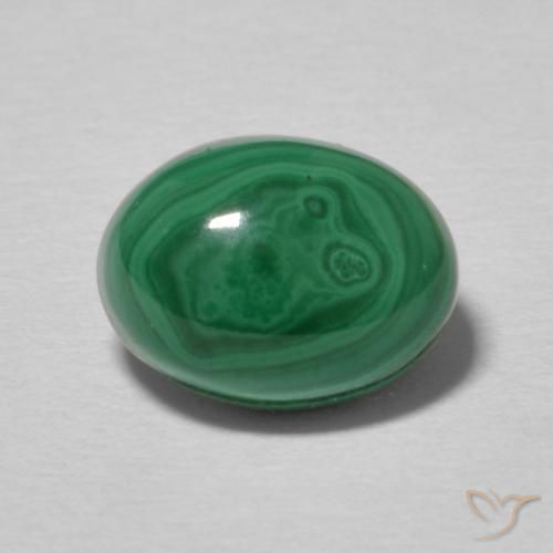 2.90ct Naturel Vert moyen Malachite, ovale, Opaque