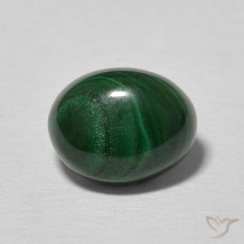 2.66ct Naturel Vert foncé Malachite, ovale, Opaque