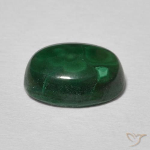 Malachite Vert foncé naturelle ovale, 2.97 ct, Opaque