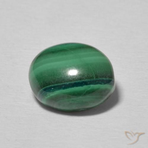 2.97ct Naturel Vert multicolore Malachite, ovale, Opaque