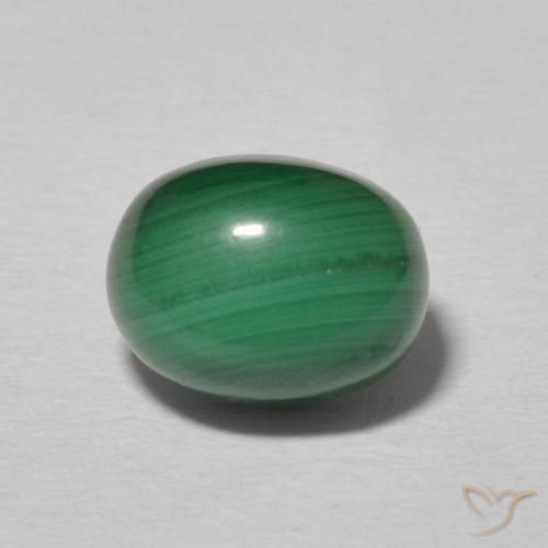 Malachite Vert multicolore naturelle ovale, 3.25 ct, Opaque