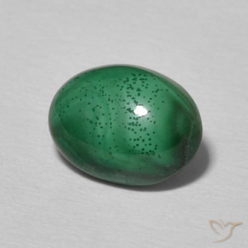 Malachite Vert moyen naturelle ovale, 2.32 ct, Opaque
